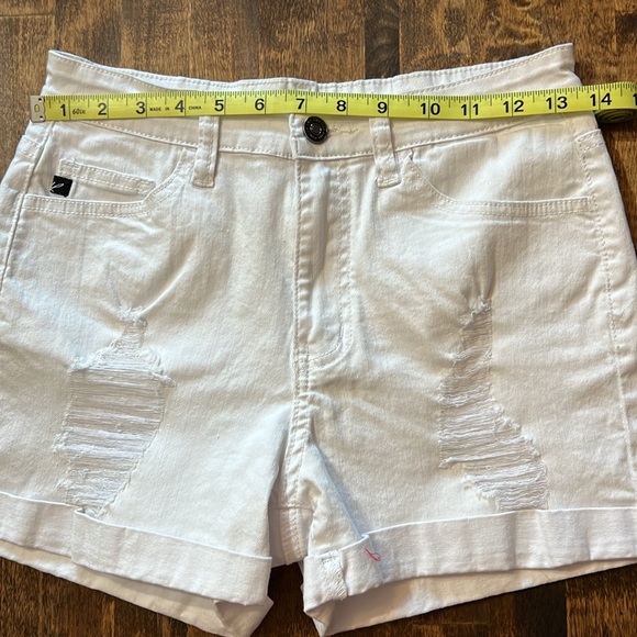 KANCAN High-Rise White Denim Shorts Size 27 - Picture 5 of 7